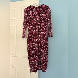 Kensie Long Sleeve Floral Dress